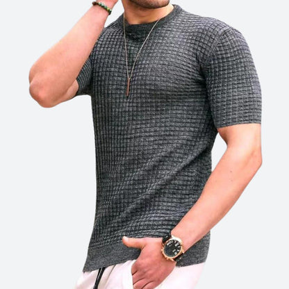 Camiseta informal 3D Waffle - Grego