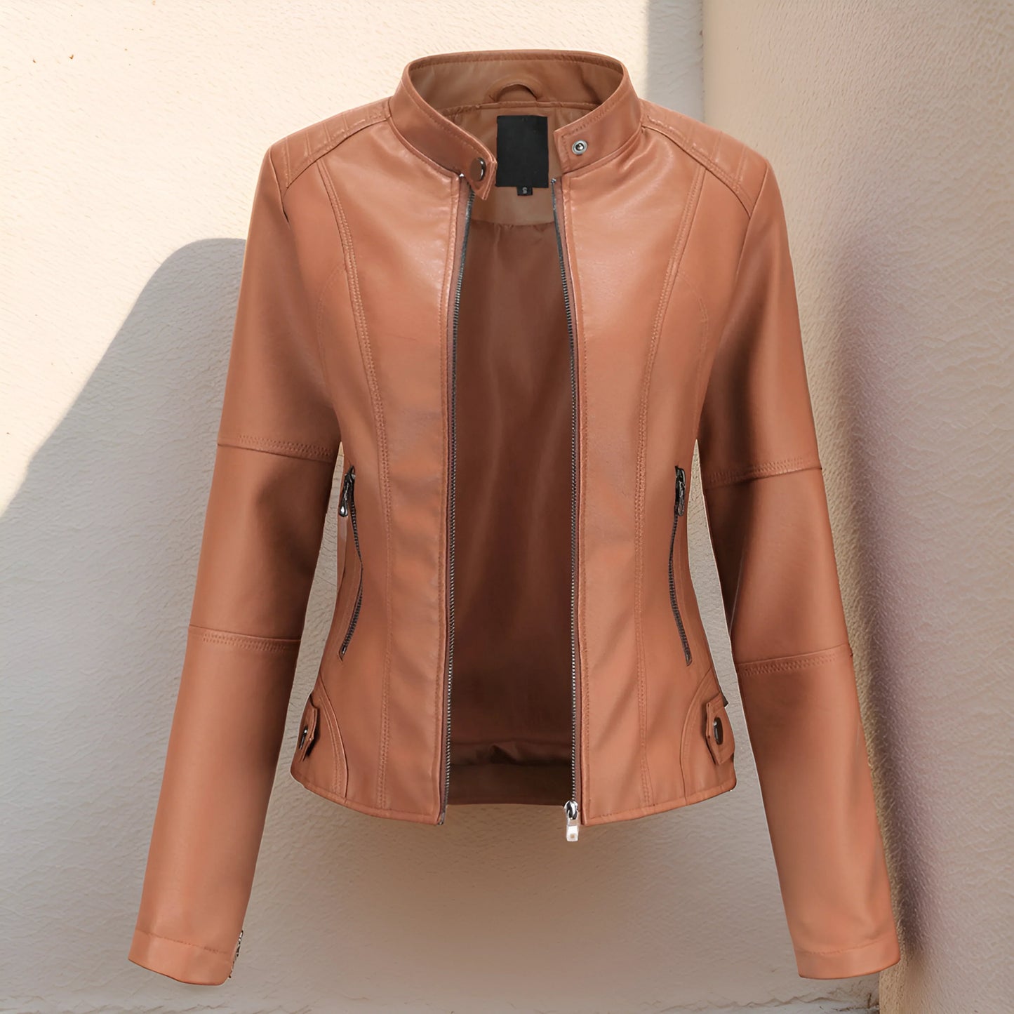 Elegante chaqueta de cuero para mujer | Grissel