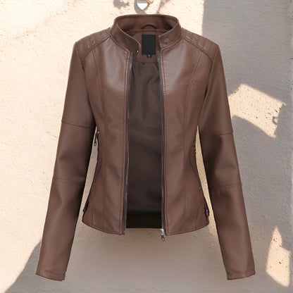 Elegante chaqueta de cuero para mujer | Grissel