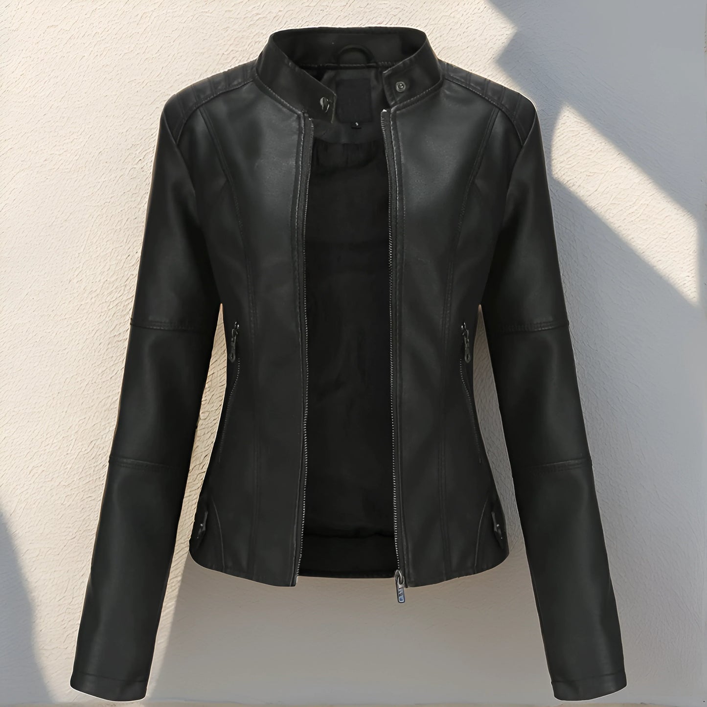 Elegante chaqueta de cuero para mujer | Grissel