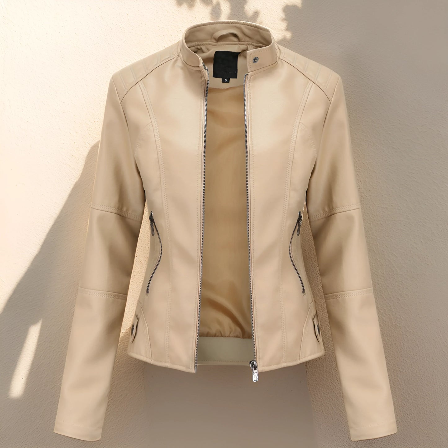 Elegante chaqueta de cuero para mujer | Grissel