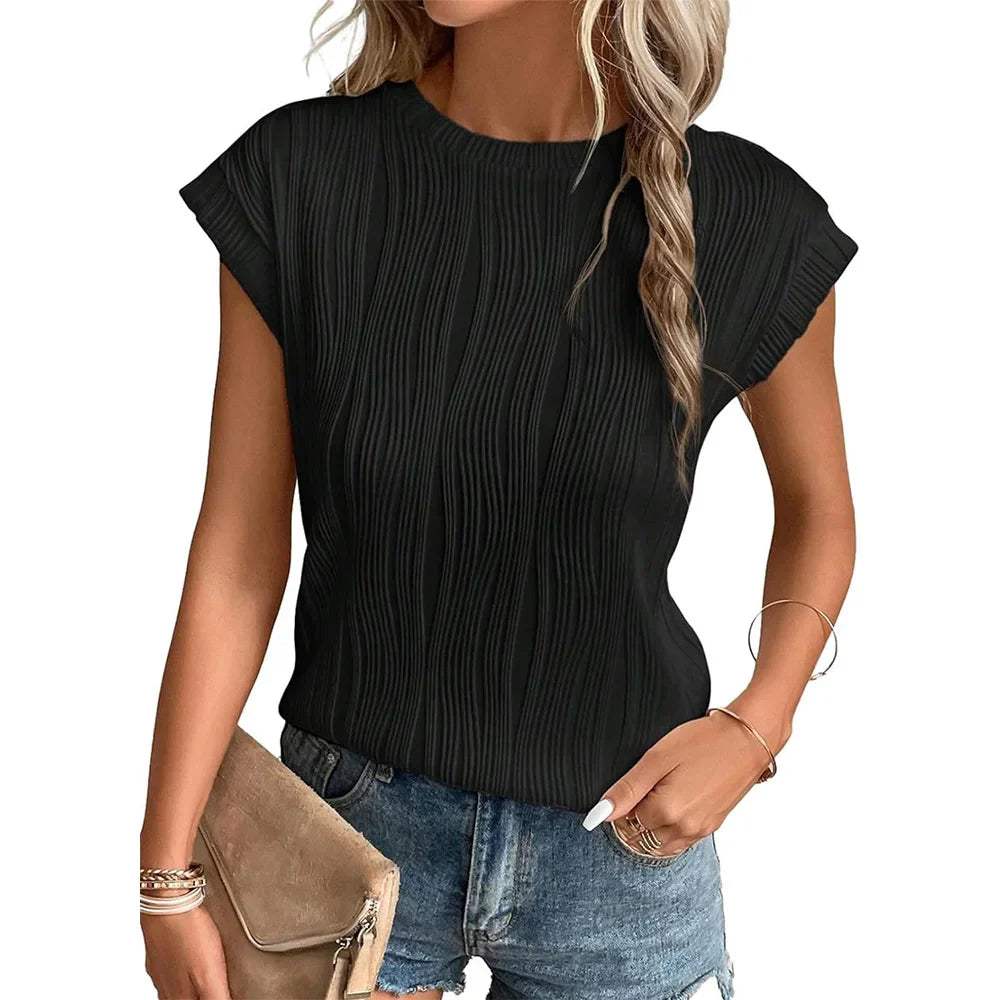Camiseta de mujer | A rayas | Manga corta | Perfecta para un look casual y desenfadado