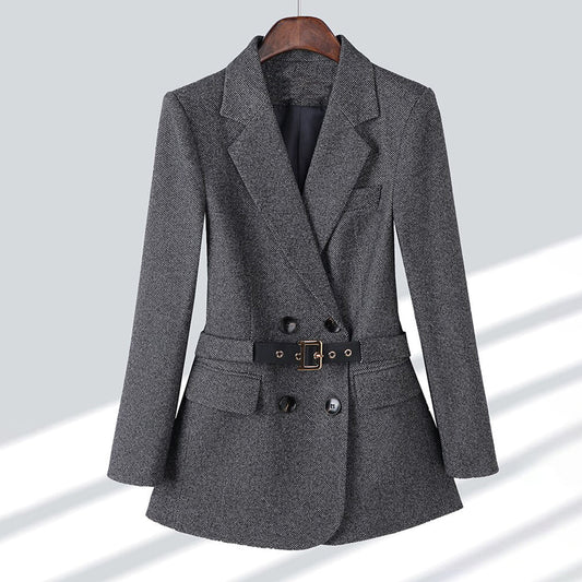 Lilian | Blazer elegante para mujer con cinturón, chic y cómodo