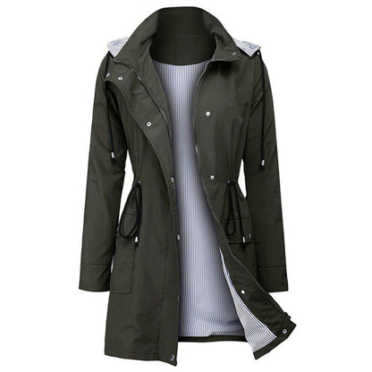 Elegante chaqueta impermeable para mujer