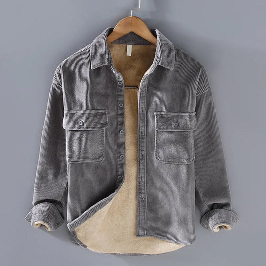 Leon - Chaqueta de invierno de pana para hombre