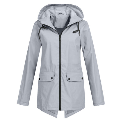 Chaquetón cálido con capucha para mujer