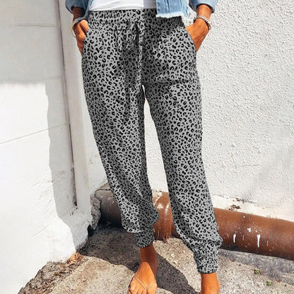 FIONA - Pantalones con estampado de leopardo