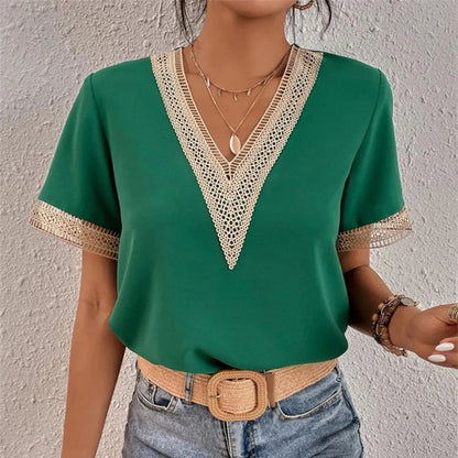 Camiseta de mujer | IRIS Elegant | Poliéster | Disponible en blanco, verde, negro, clarete, amarillo claro, azul claro y naranja | Apta para todas las estaciones