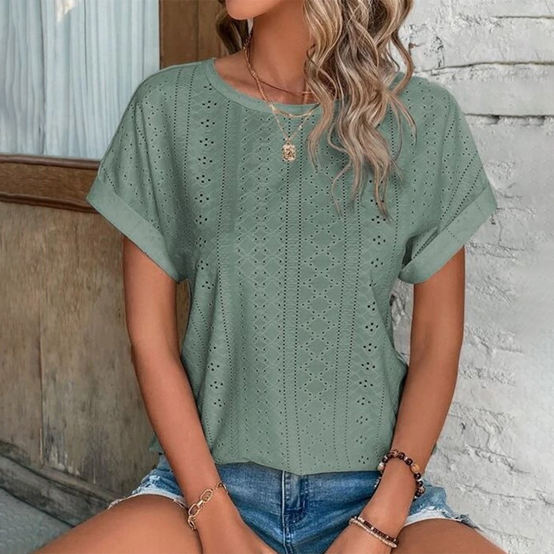 Gail - Top de manga corta para mujer - Sencillo y elegante