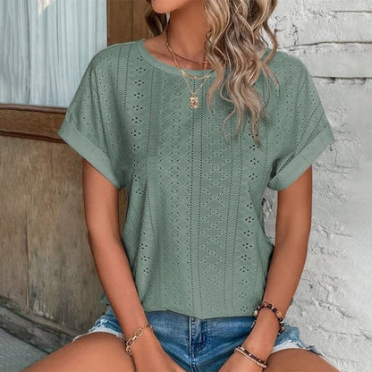 Gail - Top de manga corta para mujer - Sencillo y elegante