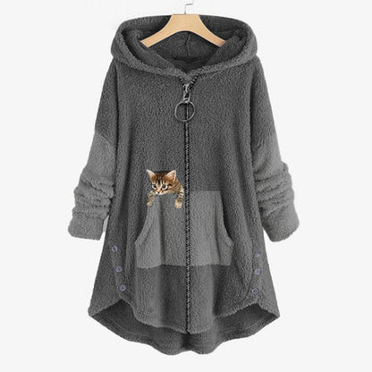 Chaqueta polar de gran tamaño | Perfecta para el día a día y las actividades al aire libre para mujer