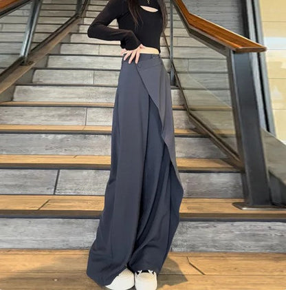 Pantalones asimétricos de tendencia para mujer