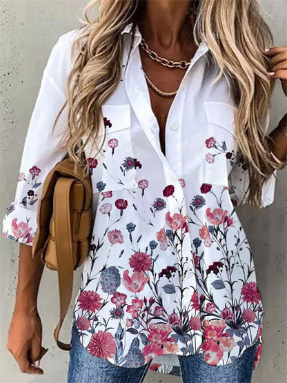 Bonita blusa con estampado de mariposas