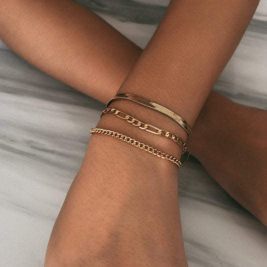 Sweet Arm Candy | Juego de pulseras finas de 3 piezas