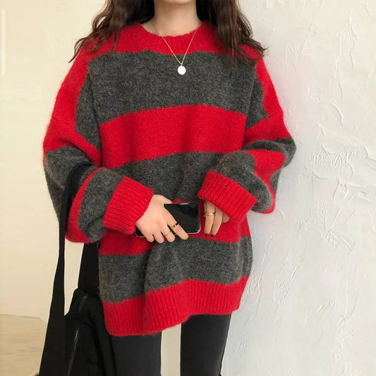 Jersey Yvena | Jersey de invierno a rayas holgado