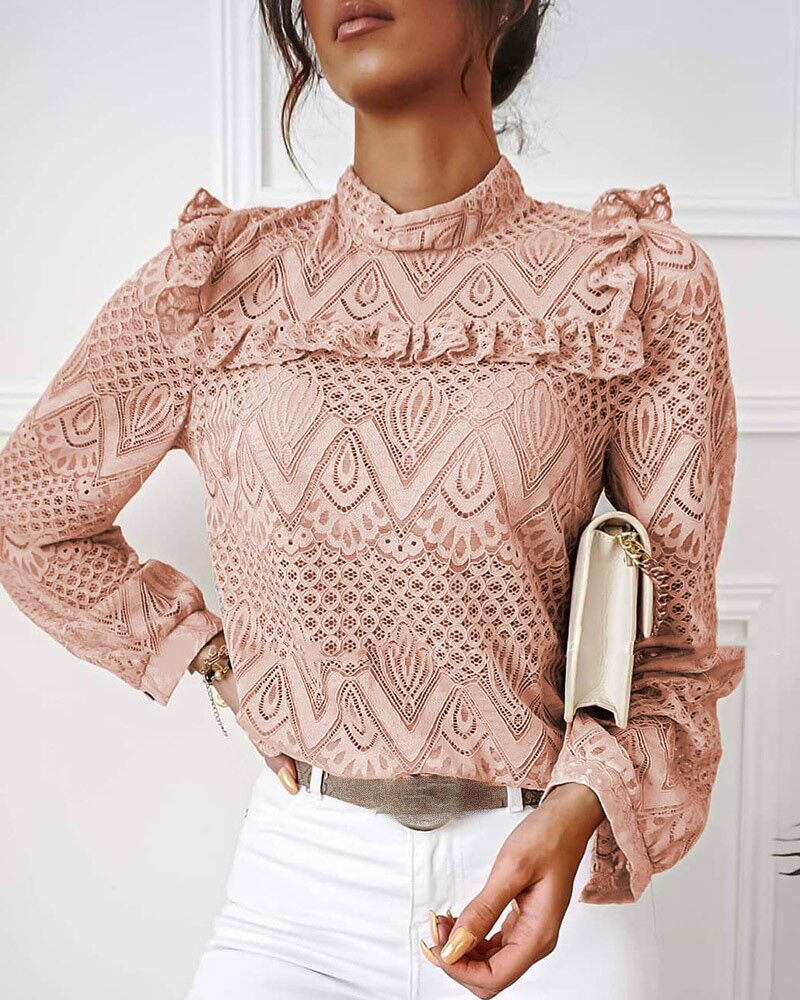 LisaBlouse I Blusa Con Rouffles Para Mujer