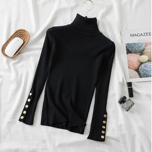 Jenna | Jersey de manga larga y cuello alto para mujer