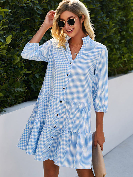 Vestido de verano azul claro