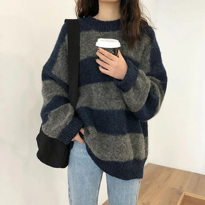 Jersey Yvena | Jersey de invierno a rayas holgado