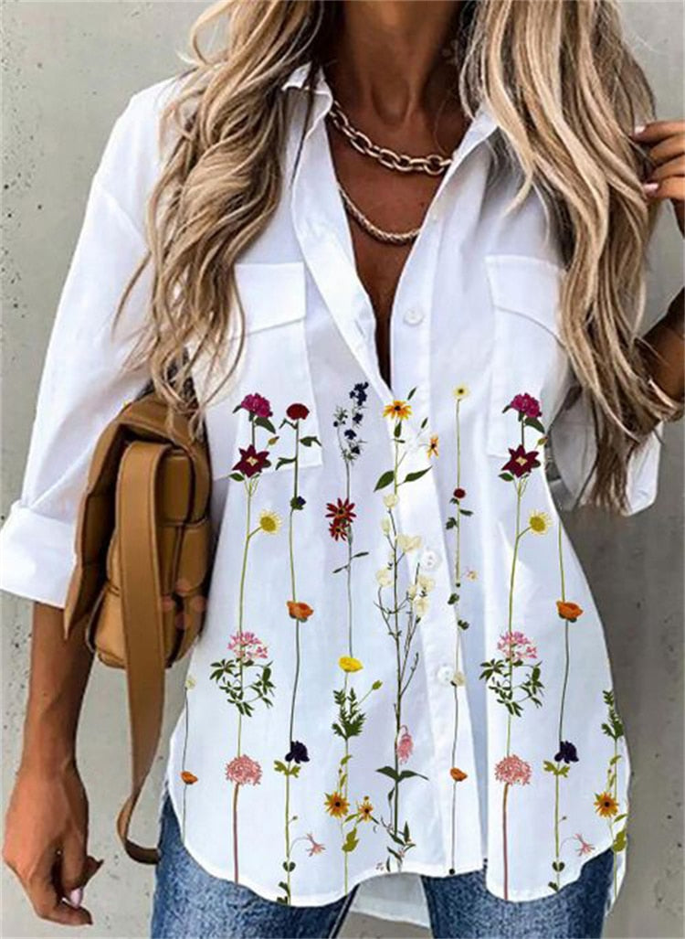 Bonita blusa con estampado de mariposas