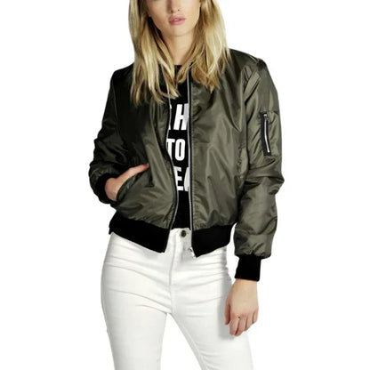 Chaqueta bomber slim fit para mujer | Hertha