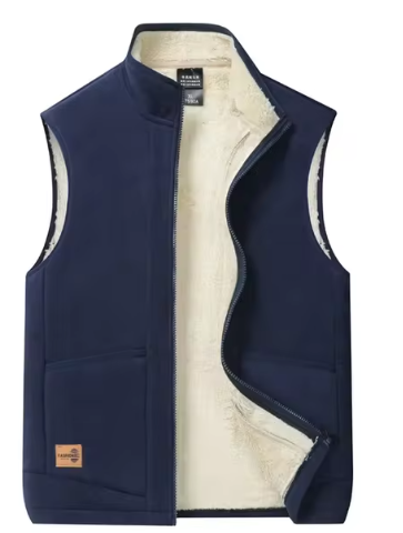 Chaleco de invierno forrado de abrigo para hombre