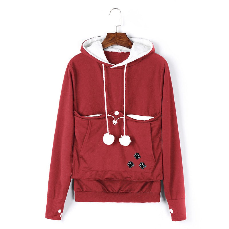 Milo | Sudadera unisex con capucha para gatos y el lugar perfecto para dormir de su gato