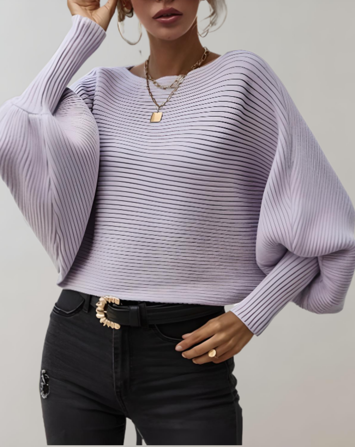 Irene - Elegante y cómodo jersey de invierno con mangas abullonadas para mujer