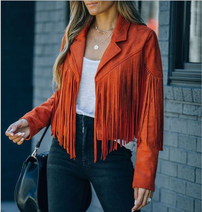 Chaqueta con flecos