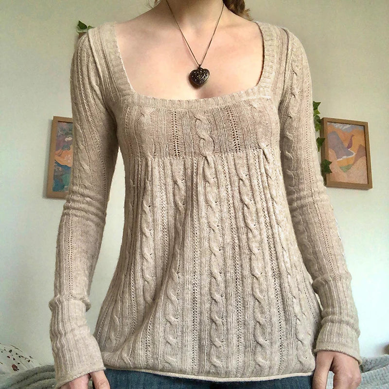 Encantador top de punto para mujer