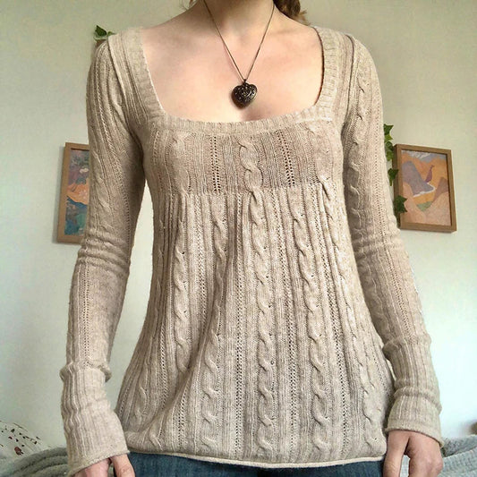 Encantador top de punto para mujer