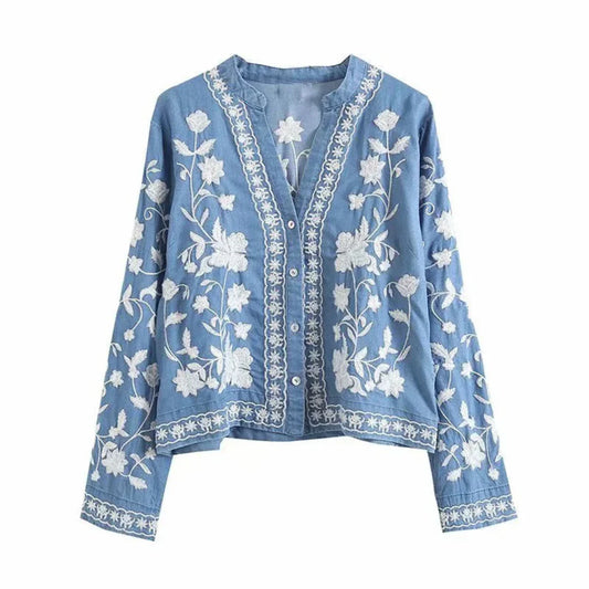 Chaqueta corta con botones para mujer