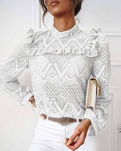 LisaBlouse I Blusa Con Rouffles Para Mujer