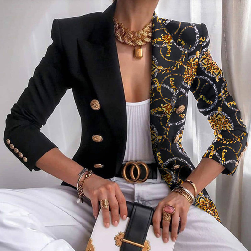 Isabelle - Chaqueta blazer estampada