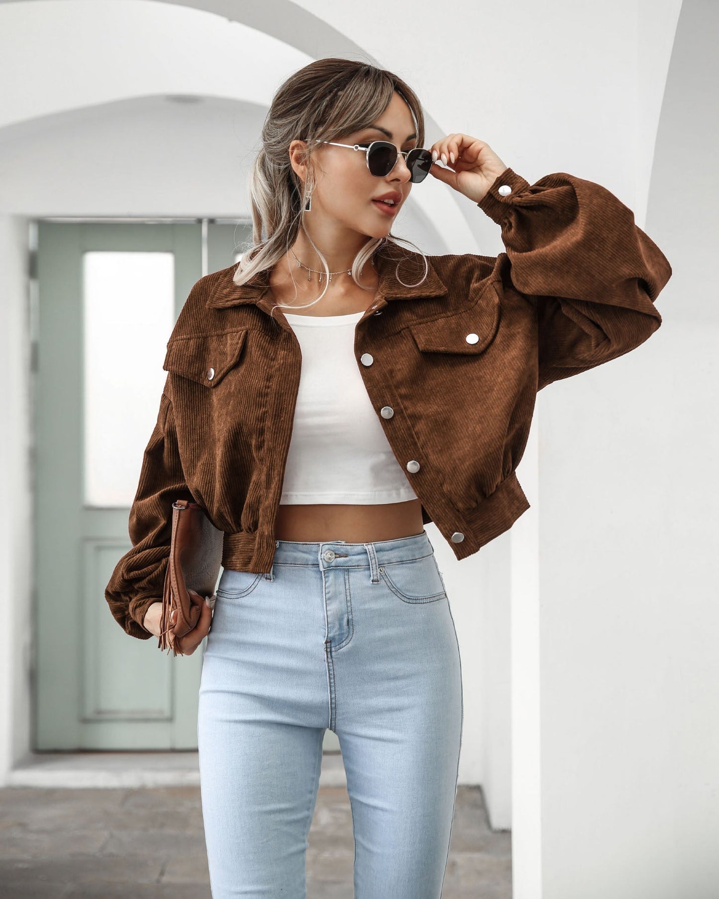 Camille - Elegante chaqueta de pana