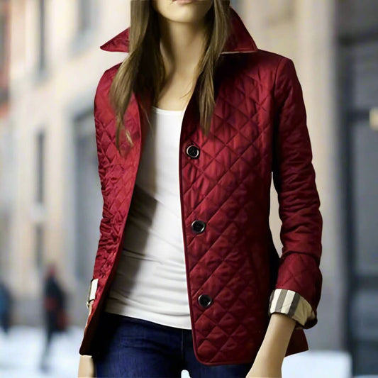 Chaqueta chic en mezcla de seda y algodón para mujer