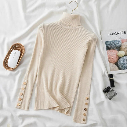 Jenna | Jersey de manga larga y cuello alto para mujer