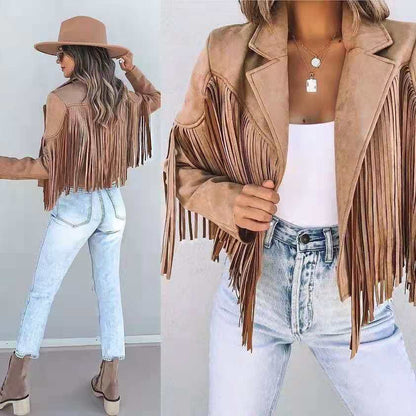 Chaqueta con flecos