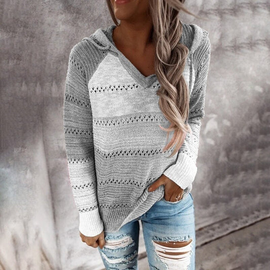 Tayla - Cómoda sudadera con capucha de patchwork para mujer