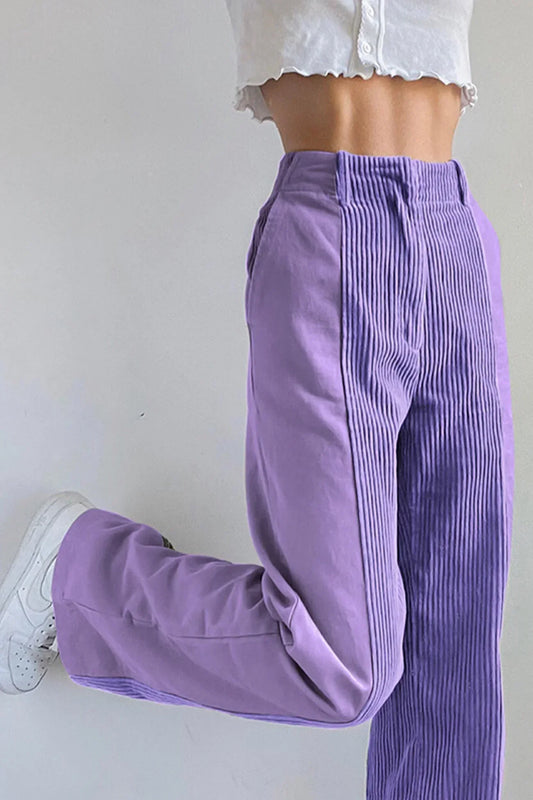 Isabella | Pantalones de pana con patchwork | Estilo creativo | Ajuste cómodo