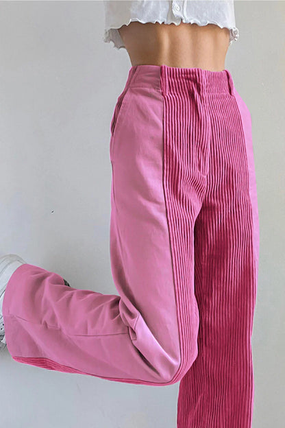 Isabella | Pantalones de pana con patchwork | Estilo creativo | Ajuste cómodo
