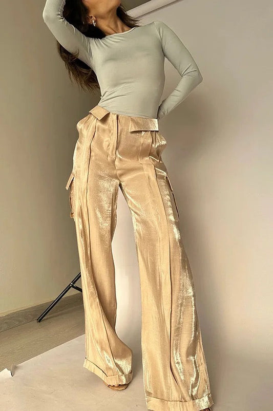 Arvida - Elegantes pantalones con purpurina para mujer
