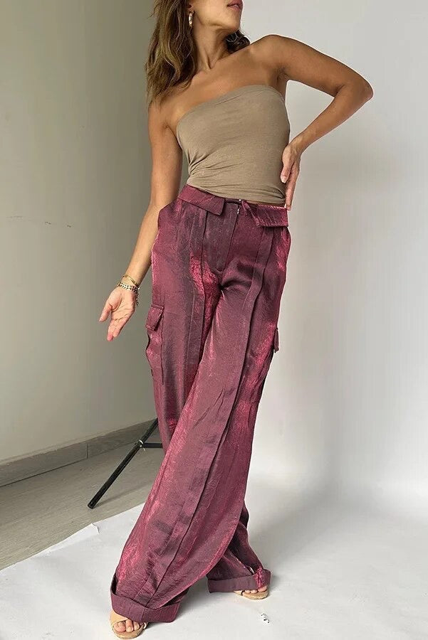 Arvida - Elegantes pantalones con purpurina para mujer