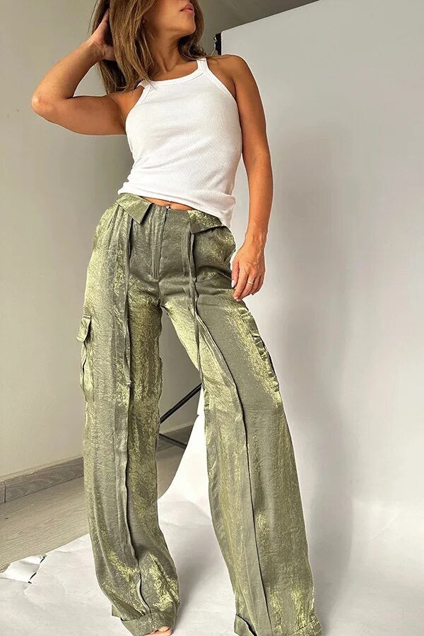 Arvida - Elegantes pantalones con purpurina para mujer