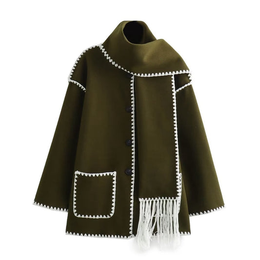 Viona™ | Chaqueta de capa de lana acogedora