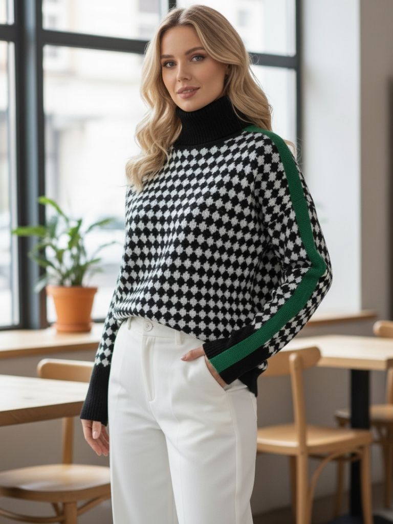 Isabelle Moreau | Jersey de mujer con cuello alto, elegante y cómodo