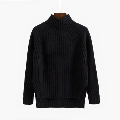 Jersey de punto para mujer con escote redondo