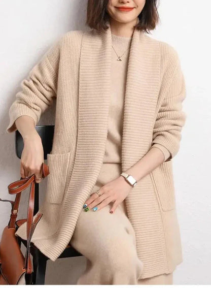 Clara | Cárdigan largo clásico de mujer