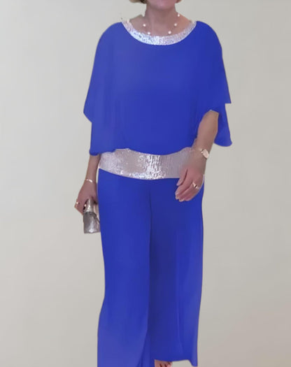 Elegante conjunto de blusa y pantalón para mujer | Arlin