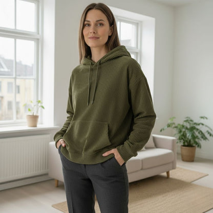 Janice | Sudadera con capucha para mujer de terciopelo Velvetron, elegante y cómoda